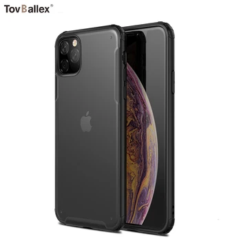 

50Pcs Phone Case For Apple iPhone 11 Pro Max XS XR X 8 7 6 6S Shockproof Bumper Armor Cases Soft Frame Hard PC Matte Back Cover