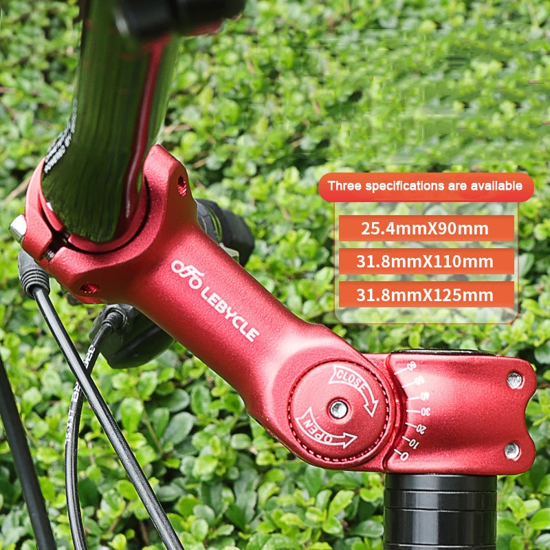 Adjustable Angle Bicycle Handlebar Stem 90mm 110mm 125mm Aluminum Alloy