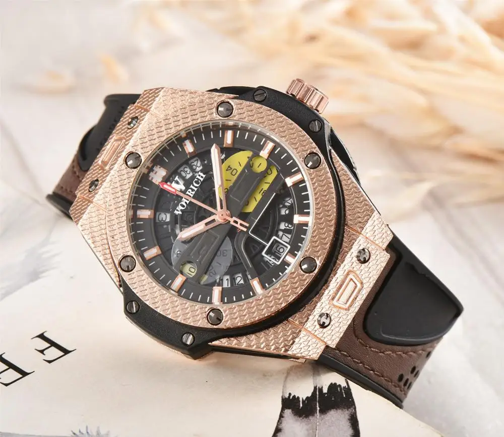 

Men's business watch international high-end brand automatic quartz watch rubber strap A + watch high-end atmosphere.