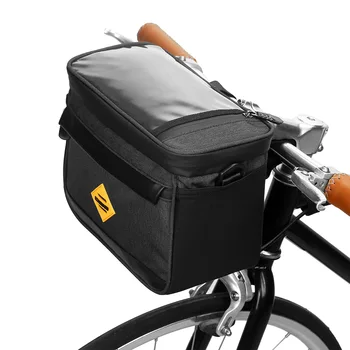 Radfahren Fahrrad Isolierte Front Tasche MTB Fahrrad Telefon Halter Lenker Tasche Korb Pannier Kühltasche Mit Streifen Bike Zubehör