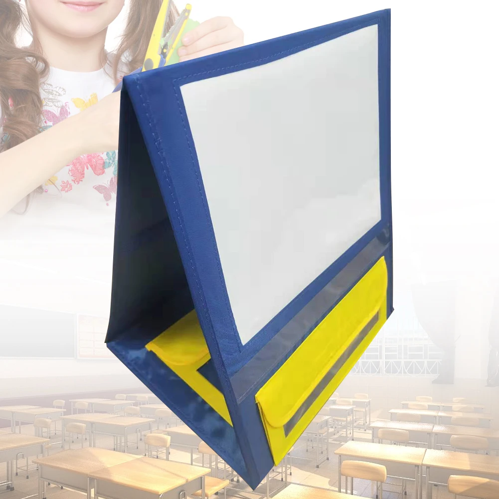 Magnetic Desktop Multiuse Classroom Double Sided Activities Family Pocket Chart Home Self Standing Small Educational Tool