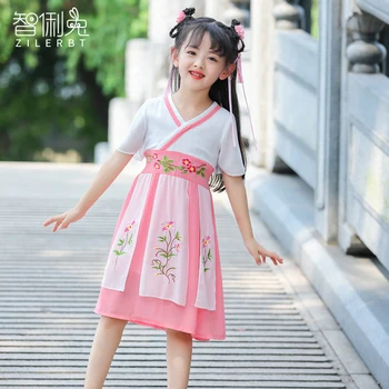 

Traditional Chinese Dance Costume Summer Hanfu Girls Ancient Chinese Style Stage Dress Chinese Princess Costume