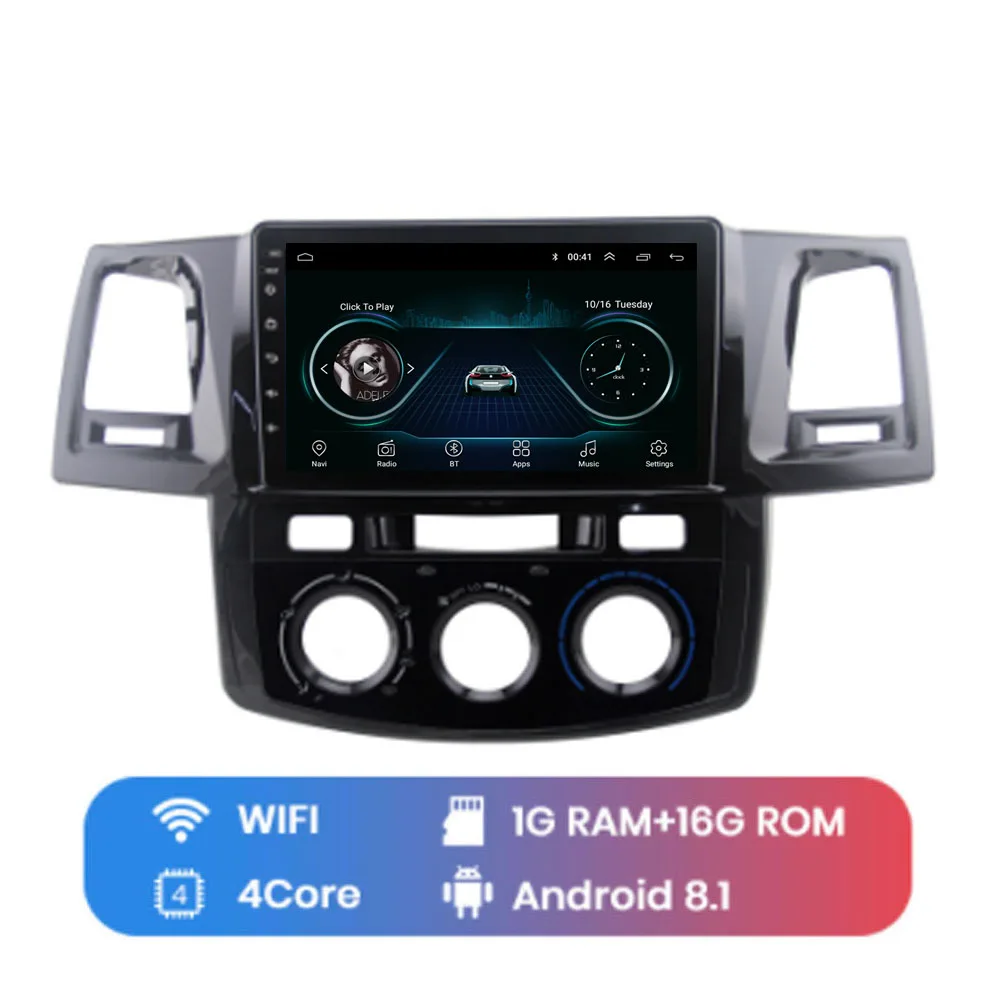4G LTE Android 8,1 для toyoal Fortuner/HILUX Revo/Vigo 2004-2013 мультимедийный стерео автомобильный dvd-плеер навигация gps радио - Цвет: WIFI (1G 16G)