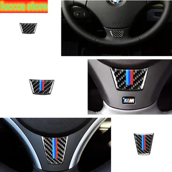 

Steering Wheel Panel Emblem Decal Decoration Carbon Fiber Steering Wheel Car Sticker for BMW E90 E95 3 Series 05-12 Car Styling