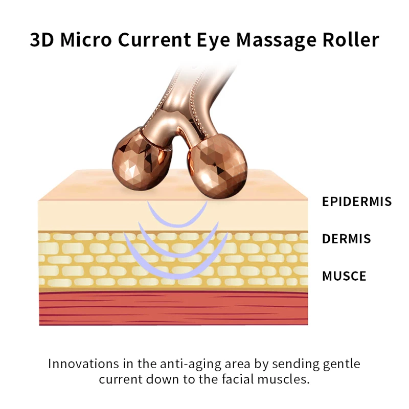 3D роликовый массажер для лица микро-ток массажный инструмент лицо устройство для поддержания красоты кожи подтягивание и подтягивание кожи глаз забота всего тела с помощью