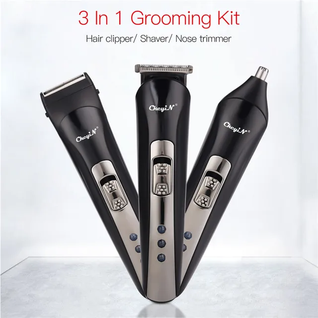 3 In 1 Hair Clipper Electric Cordless Nose Ear Beard Trimmer Professional Rechargeable Shaver Hair Cutter Remover Machine 47 1