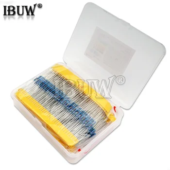 

600PCS 30Values* 20PCS 1% 1/4 W resistor pack set diy Metal Film Resistor kit use colored ring resistance (10 ohms~1 M ohm)