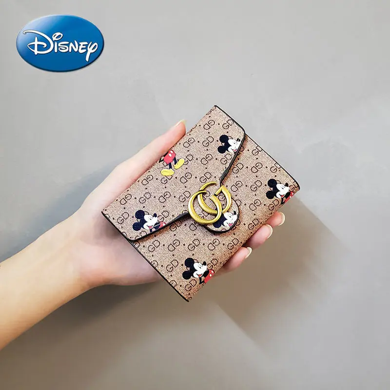 Disney Cartoon Mickey Mouse Wallet Short Cut Cute Small Coin Purse Lady Card Bag | Спорт и развлечения