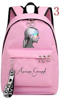 women backpack 3 Ariana Grande, женский рюкзак, модный, для путешествий, кемпинга, рюкзак для студентов, девочек, школьные рюкзаки, розовый, черный, рюкзак для ноутбука, сумка на каждый день - Цвет: women backpack 3