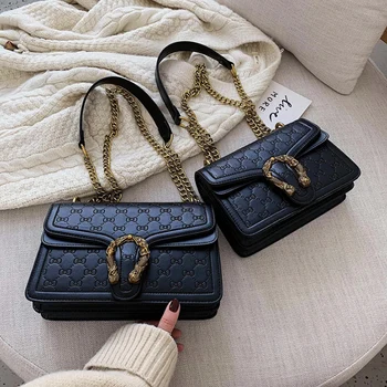 

2020 Louis Brnad European Retro Fashion Ladies New Quality Matte PU Leather Women's Handbag Chain Tote Shoulder Messenger Bags