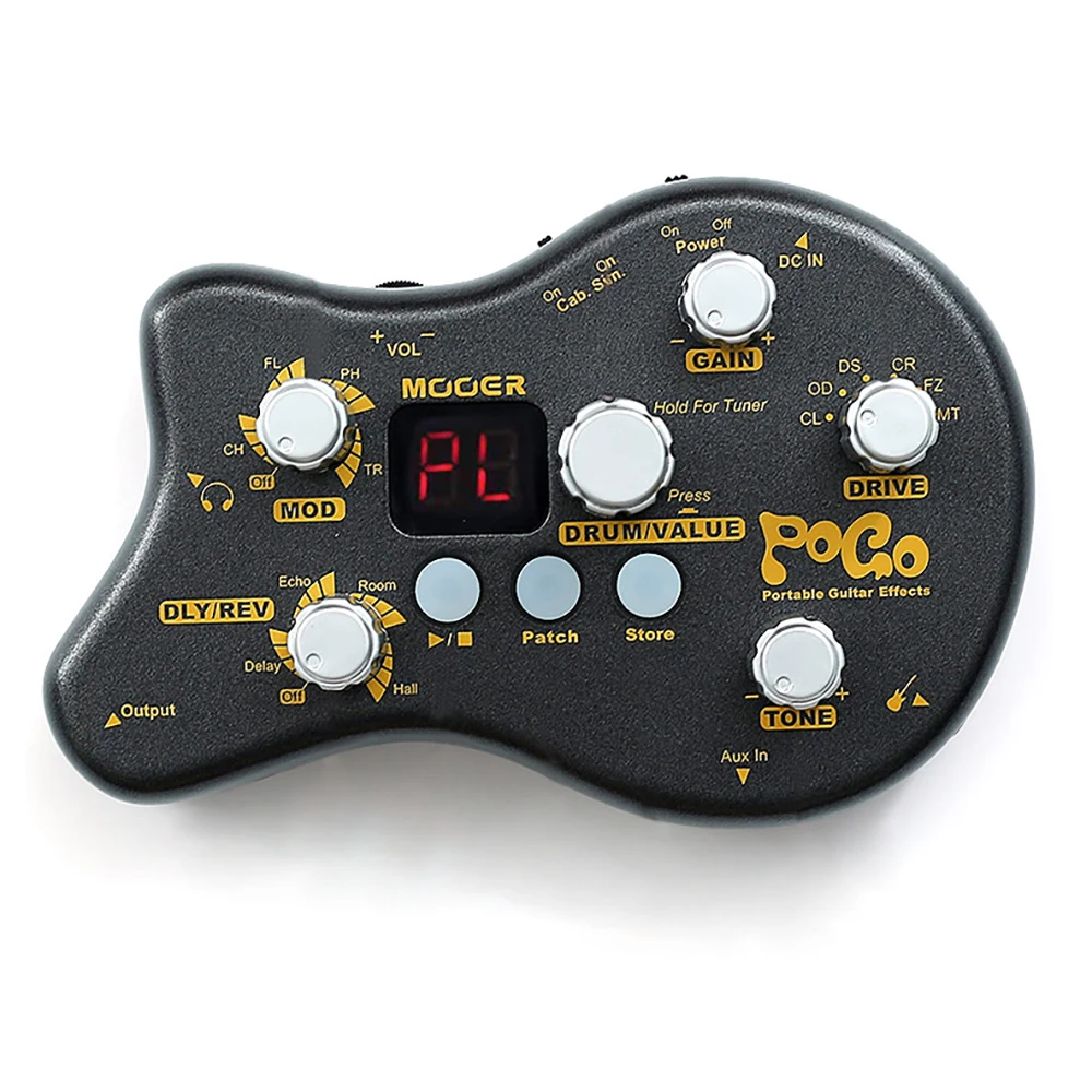 

Mooer POGO Portable Guitar Multi-effects Processor Effect Pedal 15 Effect Types 40 Drum Rhythms Tuning Function Guitar Pedal