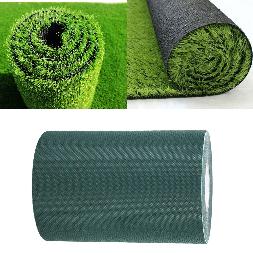 10 м X 150 мм садовая самоклеящаяся зеленая лента, синтетическая газонная трава, искусственная газонная шовная трава, шовная травяная расческа, вычесанная искусственная лента