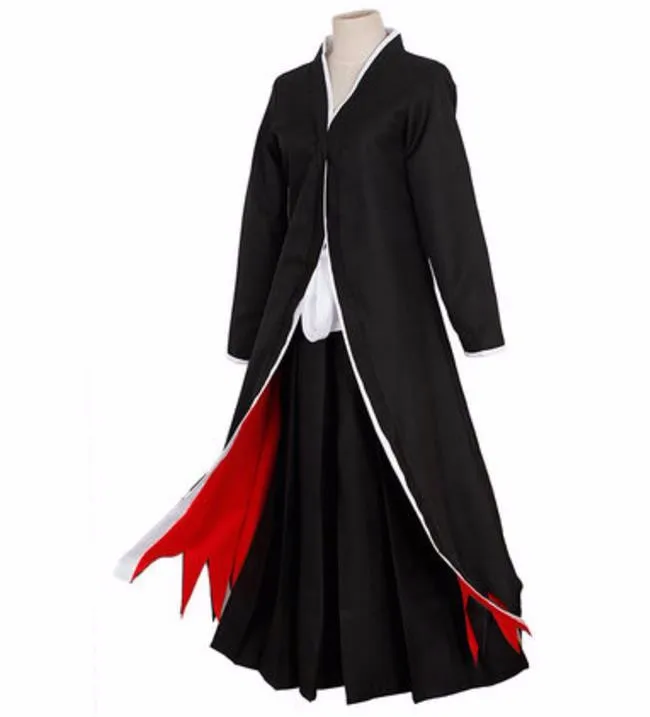 Anime Bleach Ichigo Kurosaki Cloak Robe Pants Cosplay Costume Halloween Uniform