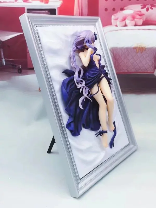 

Hyperdimension Game Formal Dress Frame Neptune Purple Heart Decoration Boxed Garage Kit