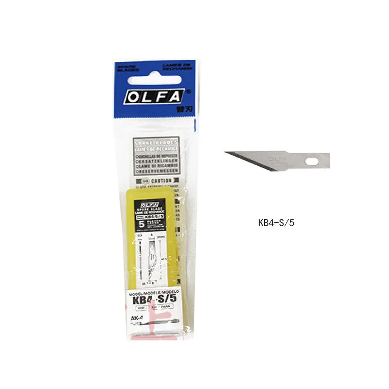 KB4-S 5 шт OLFA KB4-F/5, KB4-S/5, KB4-R/5 Запасное лезвие искусство/нож с особым дизайном подходит для AK-4 - Цвет: KB4-S