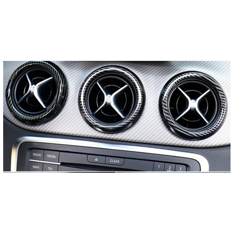 Для Mercedes Benz a B CLA GLA класс W176 W246 W117 X156 приборная панель вентиляционное отверстие декоративная накладка наклейки для стайлинга автомобилей