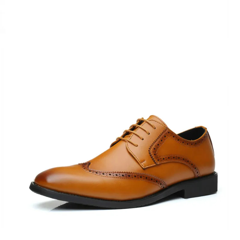 

Men Business Leather Shoes Pointed Toe Lace-up Big Size 38-48 Formal Men official Shoes