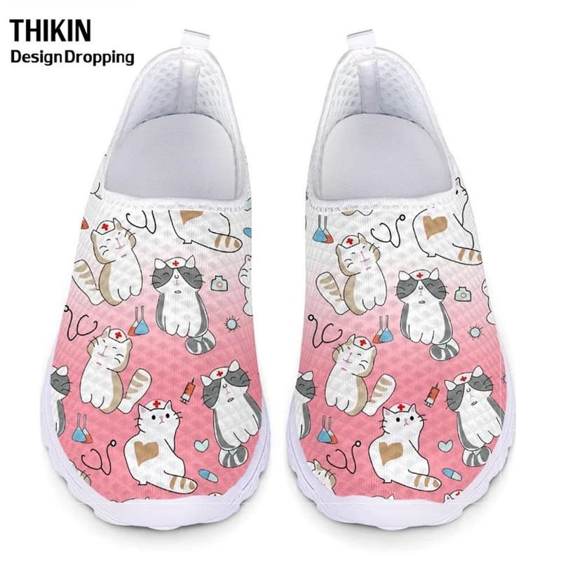 zapatillas enfermera médico mujeres Zapatos Zapatillas de deporte casuales Slip on Flats blanco deportes zapatos de Mujer 2020|Zapatos planos de mujer| -