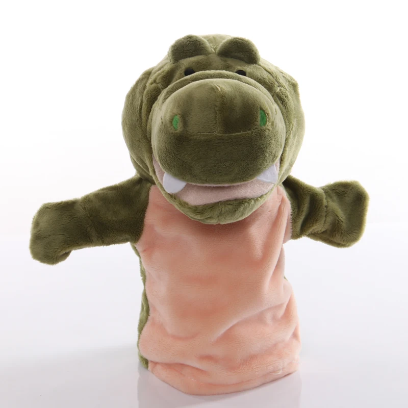 1pcs 25cm Hand Puppet Crocodile Animal Plush Toys Baby Educational Puppets Story Pretend Playing Dolls for Kids Gifts | Игрушки и хобби
