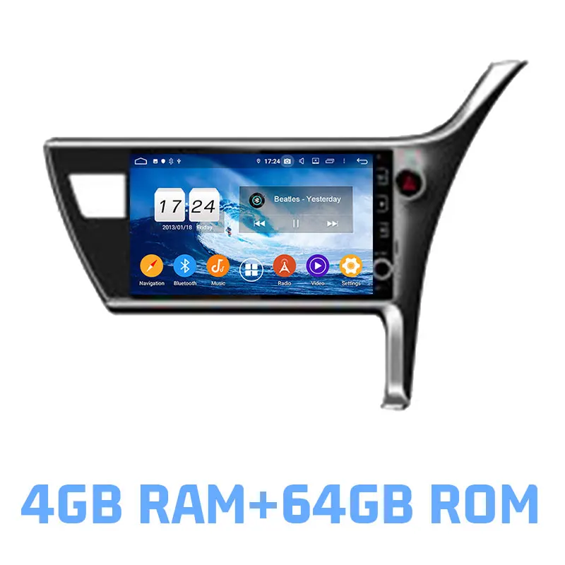 4GB RAM and 64GB ROM Ips DSP Android 9,0 4 Гб ram 64 Гб rom автомобильный dvd-плеер Wifi 4G Bluetooth RDS радио gps карта для Toyota Corolla Innova Crystal-18 - Цвет: 4GB RAM and 64GB ROM