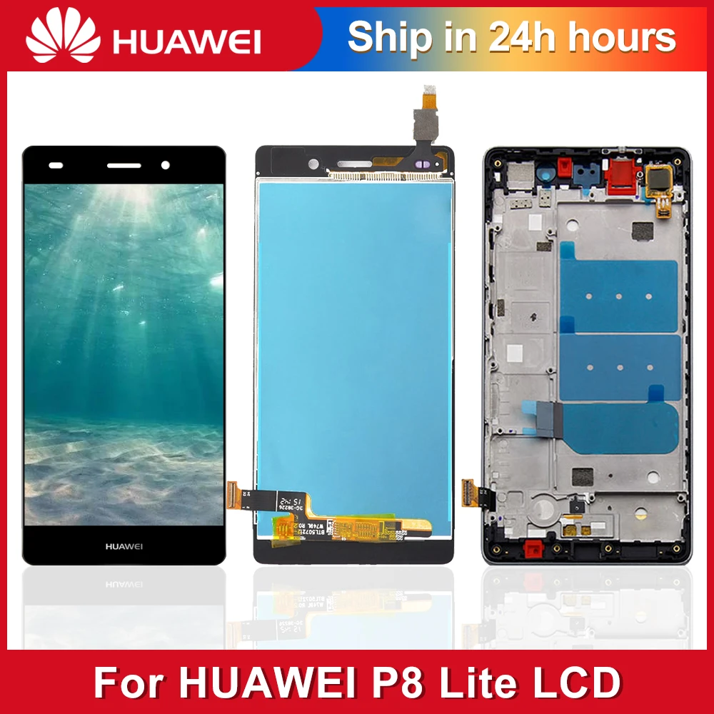 Original Huawei Ascend P8 Lite ALE-L21 Pantalla LCD Pantalla Táctil Pantalla Oro