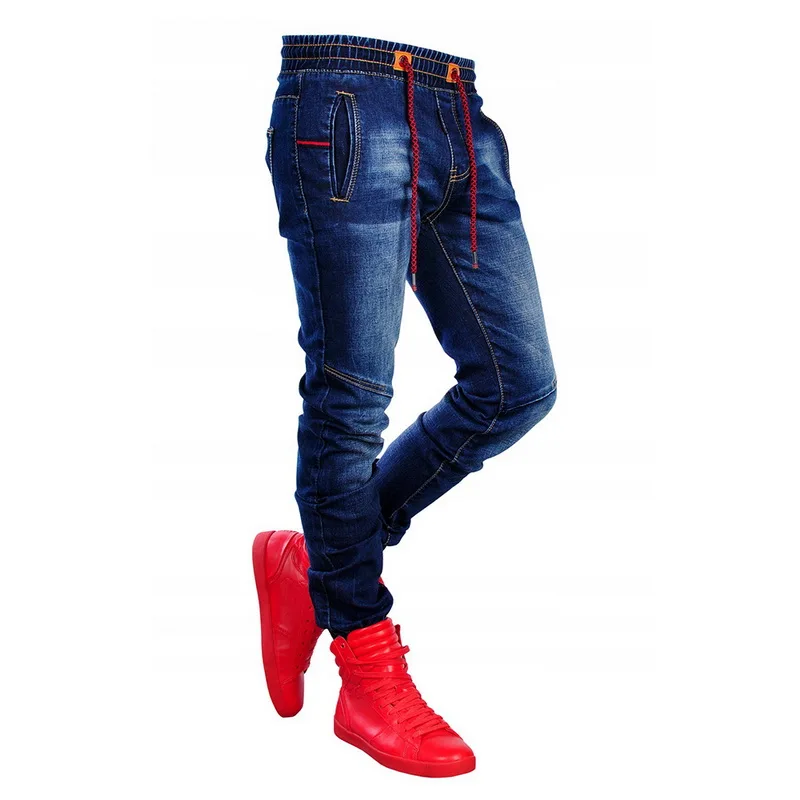 Oeak, модные мужские джинсы, лоскутные брюки с дырками, мужские джинсы-карандаш, брюки на молнии, одежда