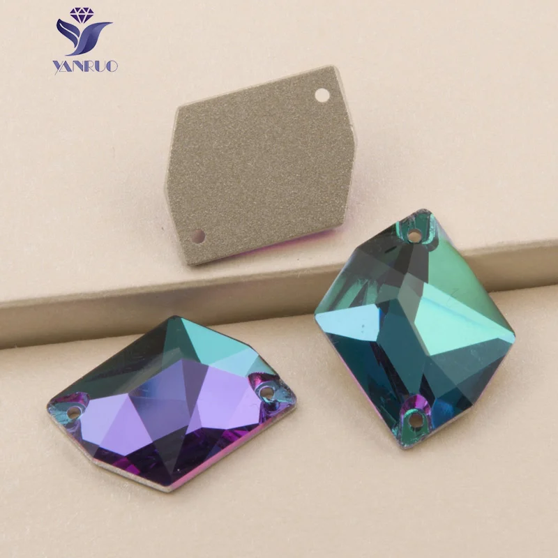 YANRUO 3265, космические Стразы всех цветов, стеклянные кристаллы, пришитые камни, Стразы для одежды - Цвет: Emerald