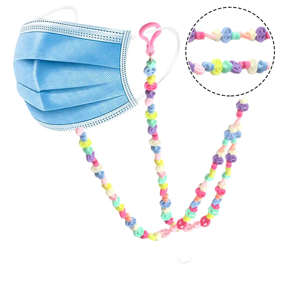 5pcs Mask storage Children's necklace Mask anti-lost rope Mask hanging chain Anti-dropping and anti-losing hanging sling Student afbeelding