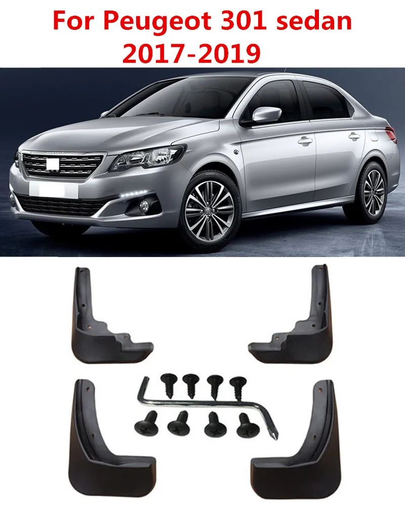 Автомобильные Брызговики для peugeot 301 Sedan 2013-- Брызговики крыло брызговиков - Цвет: 301 2017-2019