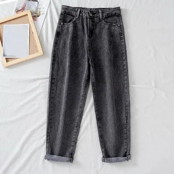 

Korean Style High Waist Jeans Women Loose Casual Plus Size High Street Denim Trousers Pantalon Femme Vintage Autumn Trousers
