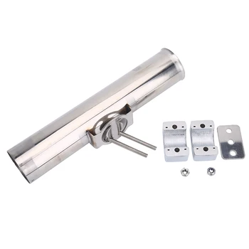 

Rail Mount stainless steel316 fishing rod rack holder pole bracket support with clamp on rail 3/4 to 1 inch boat marine hardware