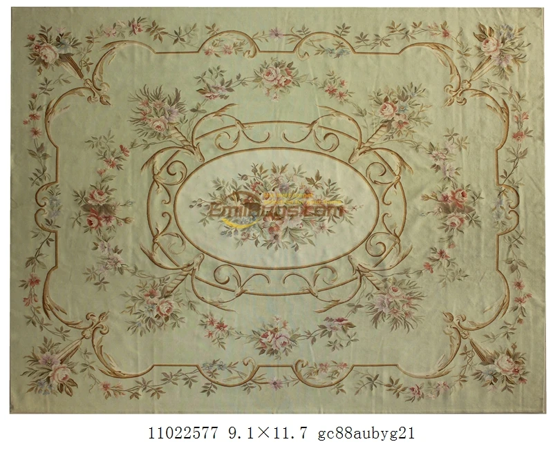 Французский aubusson ковер домашний декор в этническом стиле натуральная овца Античный стиль нео классический античный для гостиной