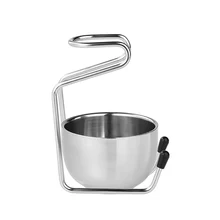 Нержавеющая сталь кисточка для бритья из барсучьего волоса Бритвы подставка держатель+ миска-чашка для бритья мылом чаши набор для человека приспособление для бритья; Бритвы стенд