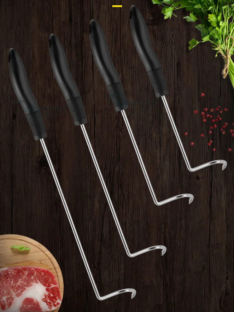 New Creative Stainless Steel Meat Fork Meat Hook Outdoor Meat Fork Meat  Hook Camping Barbecue Tool