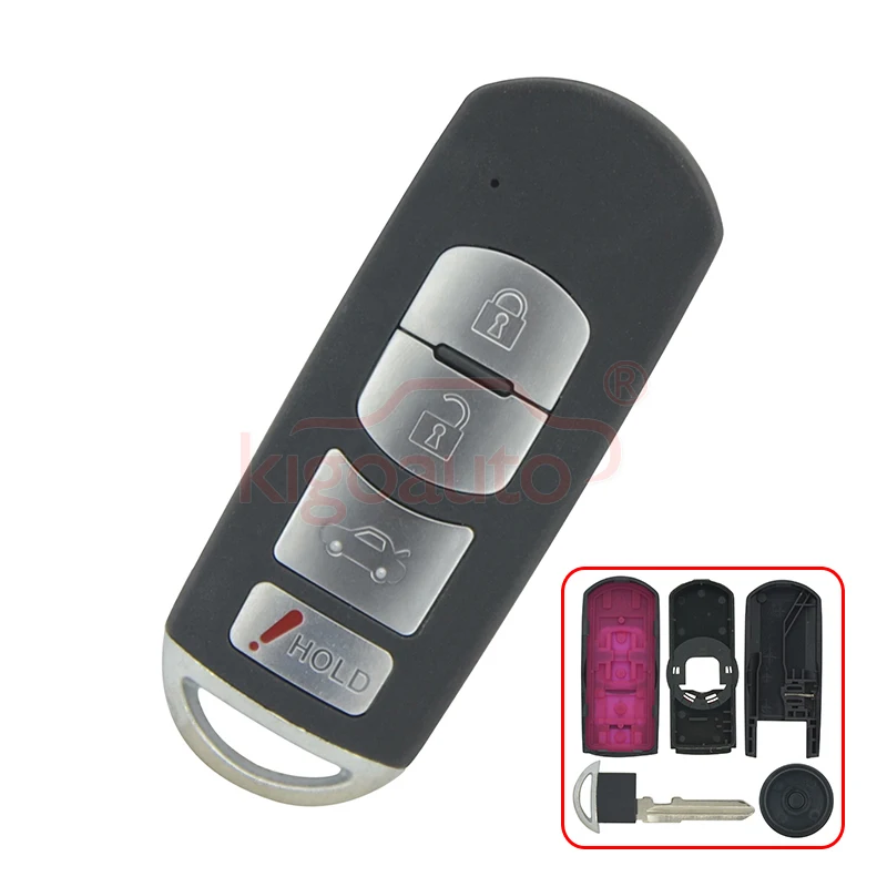 Чехол для смарт ключей Kigoauto WAZSKE13D01 4 кнопки Mazda CX 5 2013 2014|Ключ от авто| |