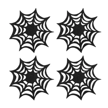 

10 Pcs Spider Web Coasters Useful Insulation Pads for Ghost Festival