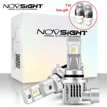 Novsight H7 H4 Led автомобилей головной светильник 6000 К 55 Вт 10000lm пара помощи при парковке H11 9005 9006 HB2 Hi/короче спереди и длиннее сзади) Луч Авто противотуманных фар с возможностью креативного Светильник лампы