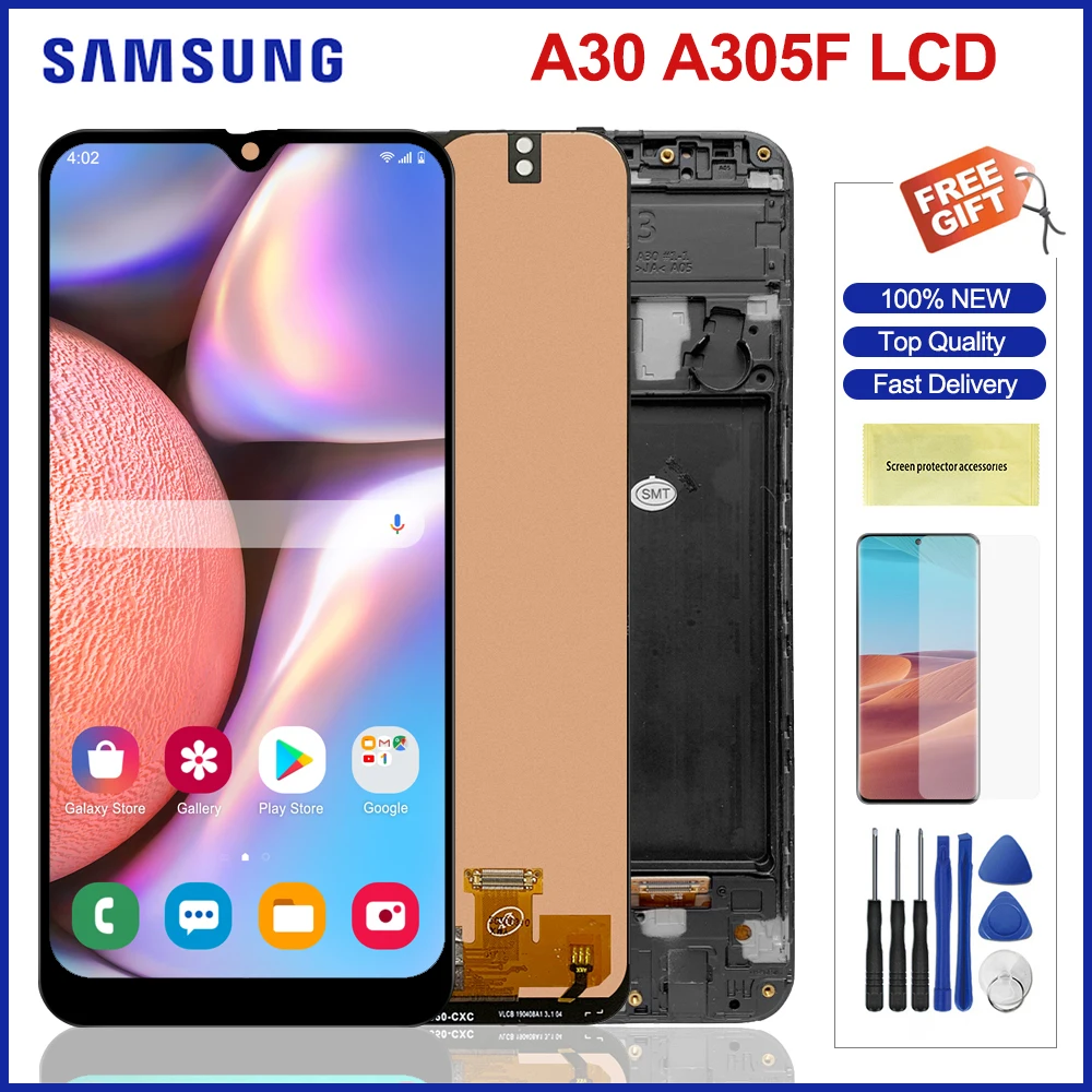 ЖК-дисплей A305 для Samsung Galaxy A30 сенсорный экран дигитайзер сборка A305FN A305G A305GN A305YN |