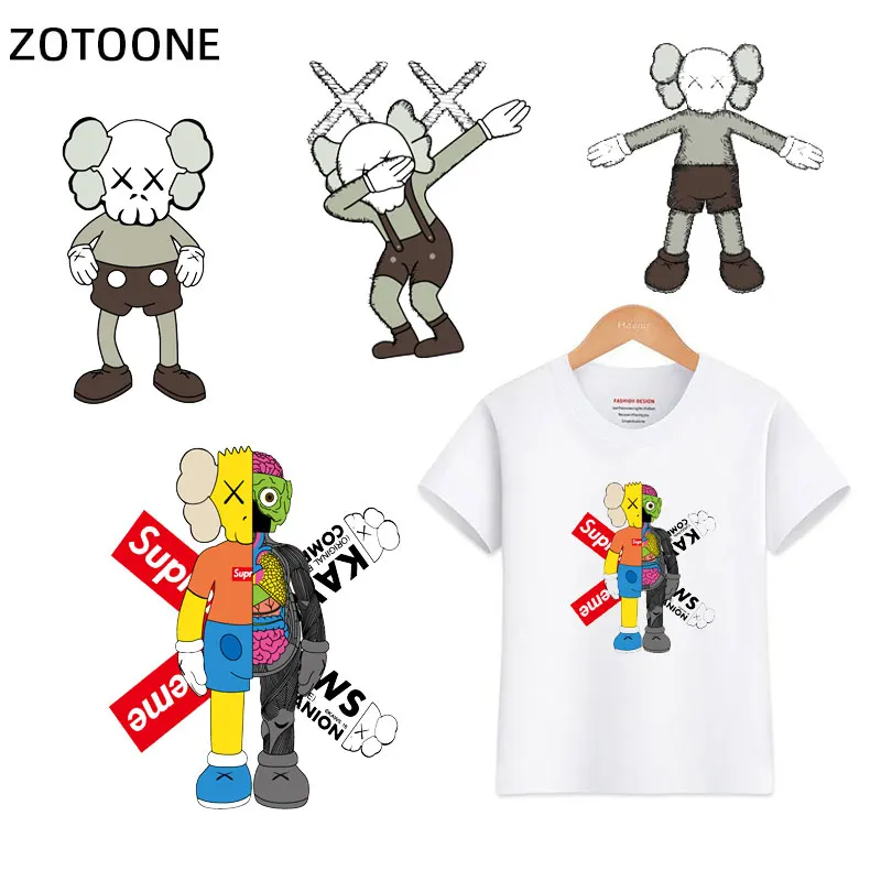 

ZOTOONE Heat Transfer Patches Cute People Set Iron-on Patches for Clothing Man T-shirt Decoration Heat Press Appliqued Sticker H