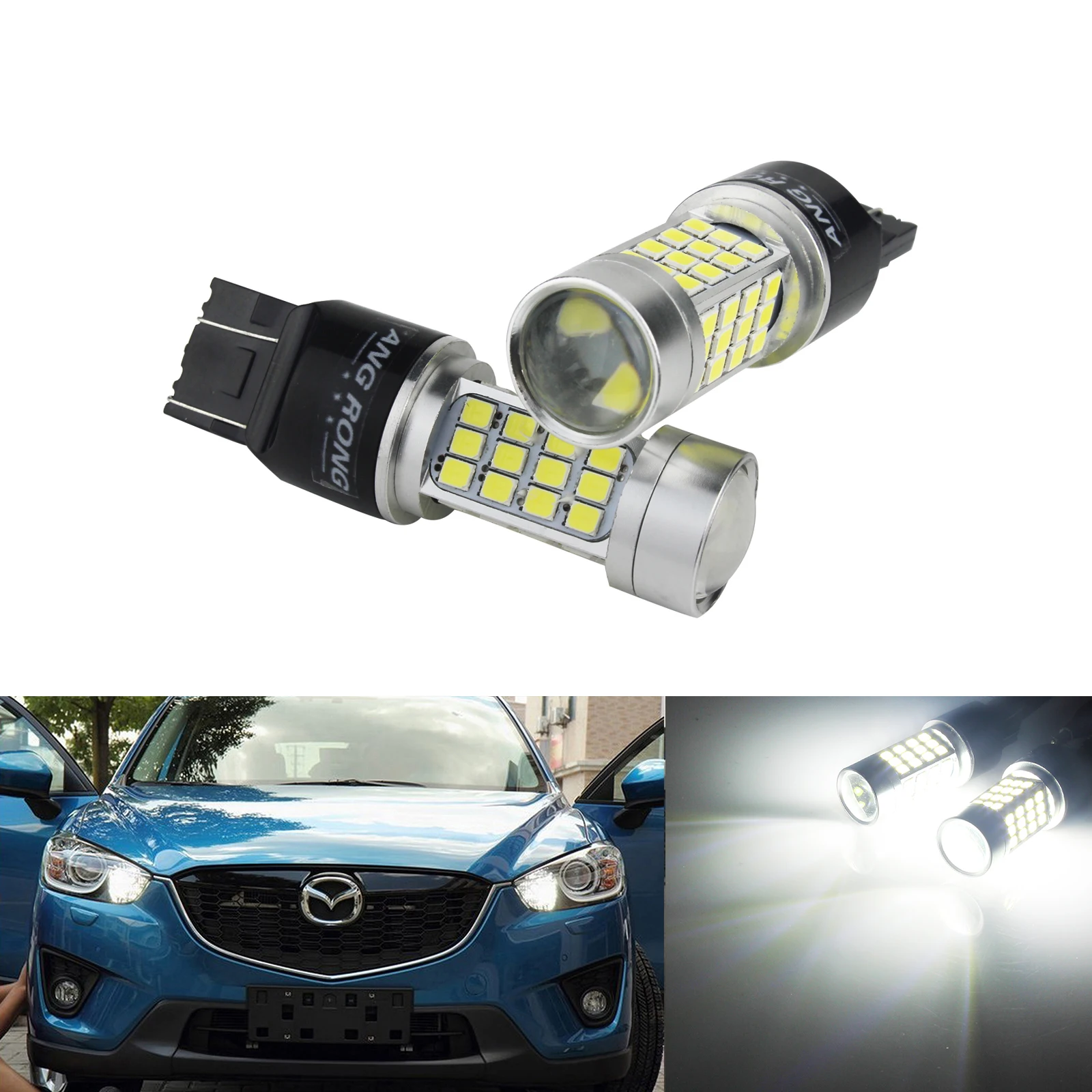 ANGRONG 2 шт. 582 7440 W21W T20 W316d LED 45W Sidelight парковка дневные лампы DRL | Автомобили и мотоциклы