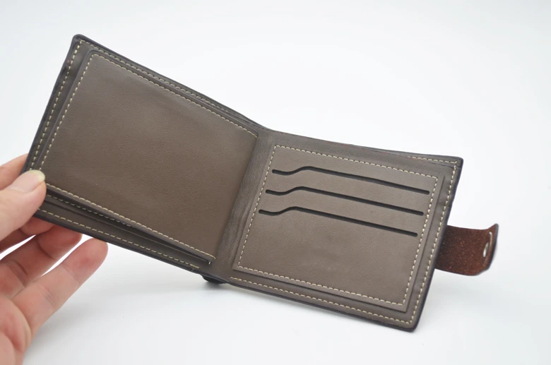 

215# Men Leather Wallet Short Slim Male Purses Money Clip Credit Card Dollar Price Portomonee Carteria