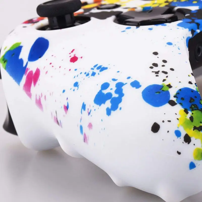 Силиконовый чехол с принтом для Xbox One S/X контроллер x 1(граффити) с PRO Thumb Grips x 8