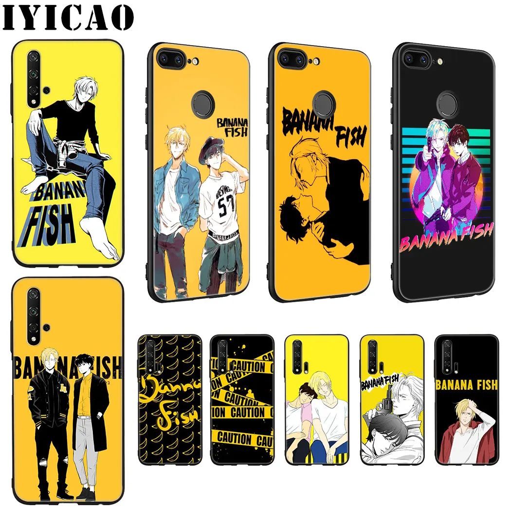 Banana Fish Soft Silicone Case for Huawei Honor view 20 9X 7A Pro 10 9 8 Lite 8X 8C 7X 7C 6A Note |