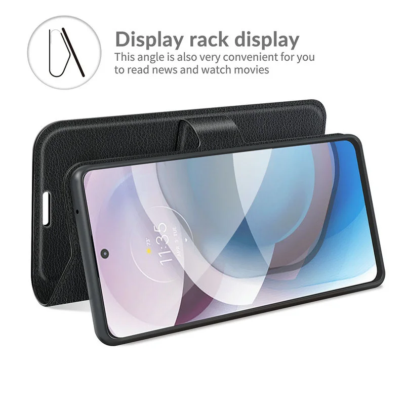 para Motorola um 5g Ace Moto Carteira Case do Telefone Flip Capa de Couro Etui Fundas - Image 3