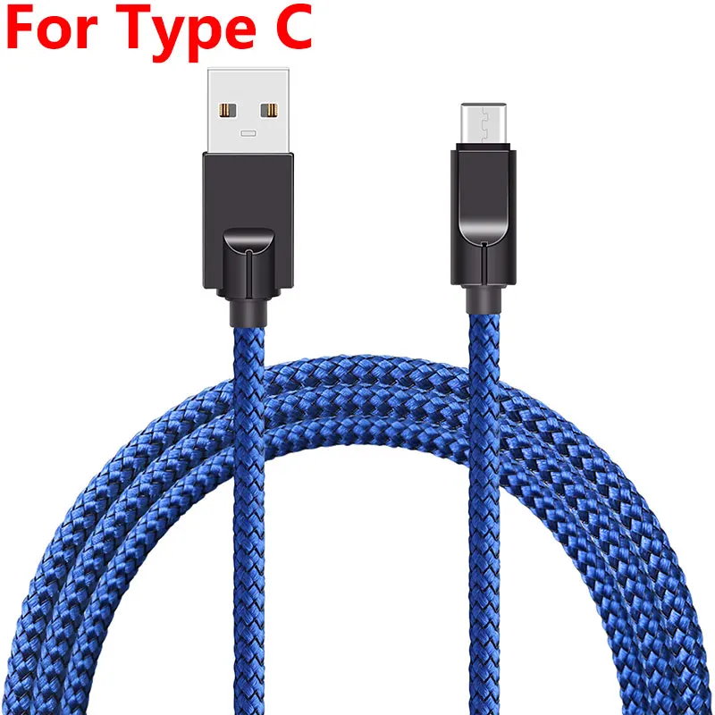 2.5A быстрое зарядное устройство usb type C кабель для мобильного телефона для Xiaomi Mi 9 se 8 Быстрый зарядный шнур для huawei P30 Pro type-c зарядный кабель - Цвет: Blue