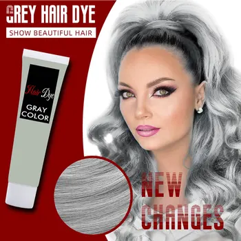 

Wholesale Fashion Smoky Gray Punk Style Gray Color Nature Permanent Hair Dye Cream Men Women M3