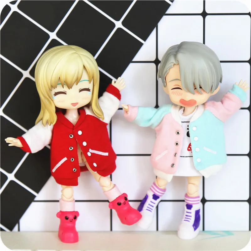 Ob11 детская одежда для 1/12 BJD meijie поросенок GSC глиняная голова ручка Повседневная бейсбольная летучая мышь Кукла Одежда Пальто много цветов опционально