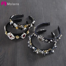 MOLANS Broque маленькая Хризантема свадебное украшение на голову женская свадебная повязка для волос аксессуары для волос Классическая Женская обруч для волос