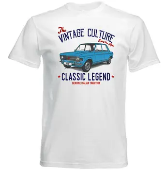 

VINTAGE ITALIAN CAR FIAT 128 - NEW COTTON T-SHIRT