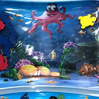 

Inflatable Water Playmat Play Mat Infants Fun Tummy Time Game Kids Baby Infants Play Activity Center